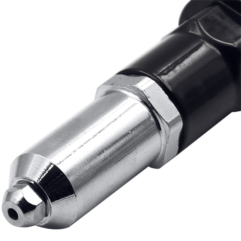 Electric drill rivet machine grabs rivet gun head